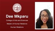 Dee Mkparu - College of Arts and Sciences - Master of Human Relations - Human Relations