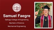 Samuel Faegre - Gallogly College of Engineering - Bachelor of Science - Mechanical Engineering