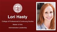 Lori Hasty - College of Professional & Continuing Studies - Master of Arts - Administrative Leadership