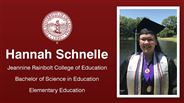 Hannah Schnelle - Jeannine Rainbolt College of Education - Bachelor of Science in Education - Elementary Education