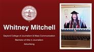 Whitney Mitchell - Gaylord College of Journalism & Mass Communication - Bachelor of Arts in Journalism - Advertising