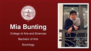 Mia Bunting - College of Arts and Sciences - Bachelor of Arts - Sociology