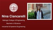 Nina Ciancarelli - Gallogly College of Engineering - Bachelor of Science - Industrial & Systems Engineering