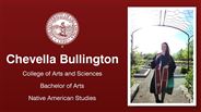 Chevella Bullington - College of Arts and Sciences - Bachelor of Arts - Native American Studies