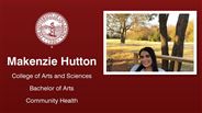 Makenzie Hutton - College of Arts and Sciences - Bachelor of Arts - Community Health