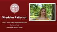 Sheridan Patterson - David L. Boren College of International Studies - Bachelor of Arts - International Security Studies