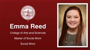 Emma Reed - Emma Reed - College of Arts and Sciences - Master of Social Work - Social Work