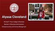 Alyssa Cleveland - Michael F. Price College of Business - Bachelor of Business Administration - Entrepreneurship and Venture Management