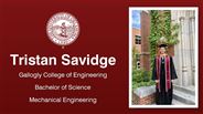 Tristan Savidge - Gallogly College of Engineering - Bachelor of Science - Mechanical Engineering