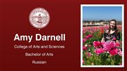 Amy Darnell - College of Arts and Sciences - Bachelor of Arts - Russian