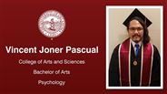 Vincent Joner Pascual - College of Arts and Sciences - Bachelor of Arts - Psychology