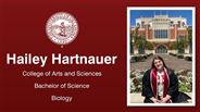 Hailey Hartnauer - College of Arts and Sciences - Bachelor of Science - Biology