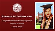 Hadassah Bat Avraham Avinu - College of Professional & Continuing Studies - Bachelor of Science - Criminal Justice