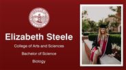 Elizabeth Steele - College of Arts and Sciences - Bachelor of Science - Biology