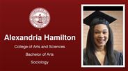 Alexandria Hamilton - College of Arts and Sciences - Bachelor of Arts - Sociology