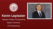 Kevin Lepissier - Gallogly College of Engineering - Master of Science - Civil Engineering