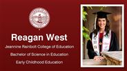 Reagan West - Jeannine Rainbolt College of Education - Bachelor of Science in Education - Early Childhood Education