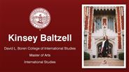 Kinsey Baltzell - David L. Boren College of International Studies - Master of Arts - International Studies