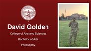 David Golden - College of Arts and Sciences - Bachelor of Arts - Philosophy