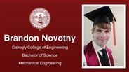 Brandon Novotny - Gallogly College of Engineering - Bachelor of Science - Mechanical Engineering