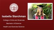 Isabella Starchman - College of Arts and Sciences - Bachelor of Science - Health and Exercise Science