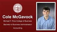 Cole McGavock - Michael F. Price College of Business - Bachelor of Business Administration - Accounting