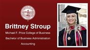 Brittney Stroup - Michael F. Price College of Business - Bachelor of Business Administration - Accounting