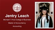 Jentry Leach - Michael F. Price College of Business - Master of Accountancy - Accounting