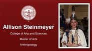 Allison Steinmeyer - College of Arts and Sciences - Master of Arts - Anthropology