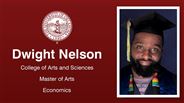 Dwight Nelson - College of Arts and Sciences - Master of Arts - Economics