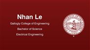 Nhan Le - Gallogly College of Engineering - Bachelor of Science - Electrical Engineering