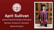 April Sullivan - Jeannine Rainbolt College of Education - Bachelor of Science in Education - Special Education