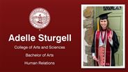 Adelle Sturgell - College of Arts and Sciences - Bachelor of Arts - Human Relations