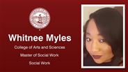 Whitnee Myles - College of Arts and Sciences - Master of Social Work - Social Work