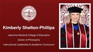 Kimberly Shelton-Phillips - Kimberly Shelton-Phillips - Jeannine Rainbolt College of Education - Doctor of Philosophy - Instructional Leadership & Academic Curriculum