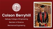 Colson Berryhill - Gallogly College of Engineering - Bachelor of Science - Mechanical Engineering