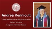 Andrea Kennicutt - College of Atmospheric & Geographic Sciences - Bachelor of Science - Geographic Information Science