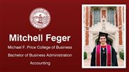 Mitchell Feger - Michael F. Price College of Business - Bachelor of Business Administration - Accounting