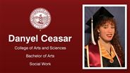 Danyel Ceasar - College of Arts and Sciences - Bachelor of Arts - Social Work