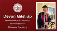 Devon Gilstrap - Gallogly College of Engineering - Bachelor of Science - Mechanical Engineering