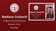 Madison Cockerill - College of Arts and Sciences - Bachelor of Arts - Sociology