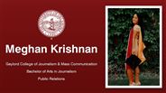 Meghan Krishnan - Gaylord College of Journalism & Mass Communication - Bachelor of Arts in Journalism - Public Relations