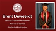 Brent Deweerdt - Gallogly College of Engineering - Bachelor of Science - Mechanical Engineering