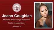Joann Coughlan - Michael F. Price College of Business - Master of Accountancy - Accounting