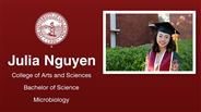 Julia Nguyen - College of Arts and Sciences - Bachelor of Science - Microbiology