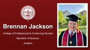 Brennan Jackson - College of Professional & Continuing Studies - Bachelor of Science - Aviation