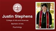 Justin Stephens - College of Arts and Sciences - Bachelor of Arts - Psychology