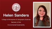 Helen Sanders - College of Atmospheric & Geographic Sciences - Bachelor of Arts - Environmental Sustainability