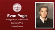 Evan Page - College of Arts and Sciences - Bachelor of Arts - Political Science