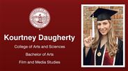 Kourtney Daugherty - College of Arts and Sciences - Bachelor of Arts - Film and Media Studies